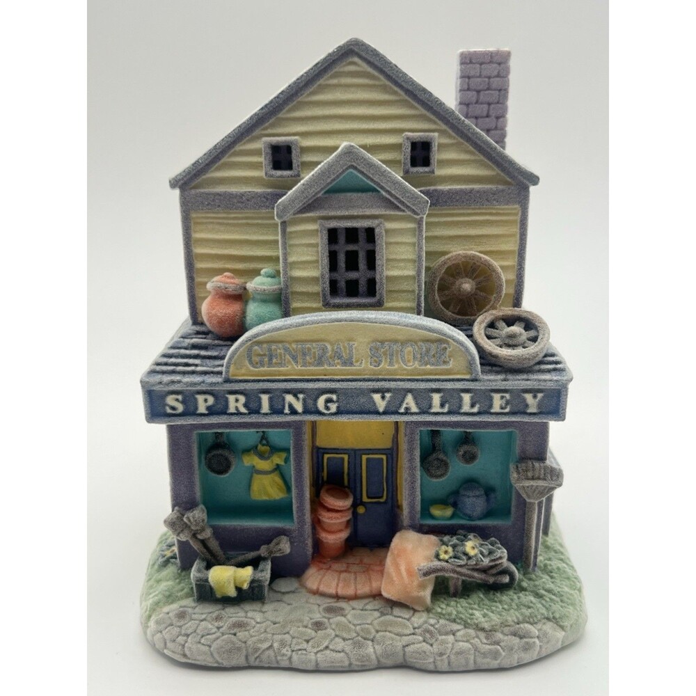 Avon Gift Collection Spring Valley Lighted Village General Store Post Office